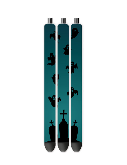 Teal halloween graveyard pen wrap