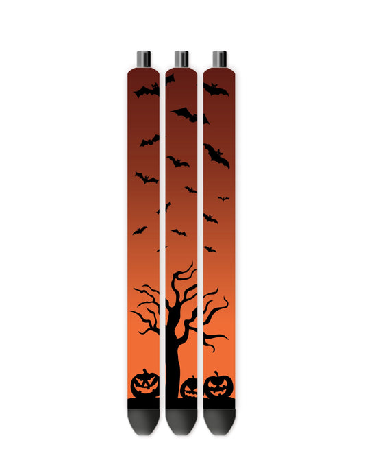 Orange Halloween graveyard pen wrap