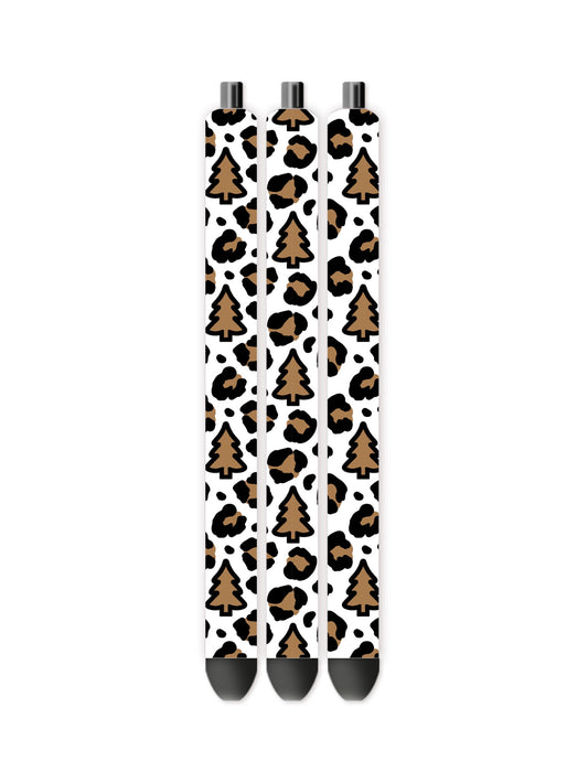 Cheetah tree Christmas pen wrap