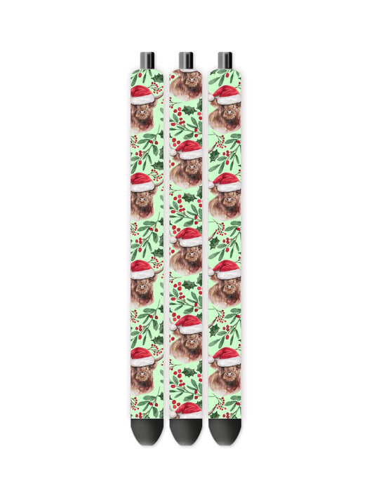 Cow Christmas pen wrap