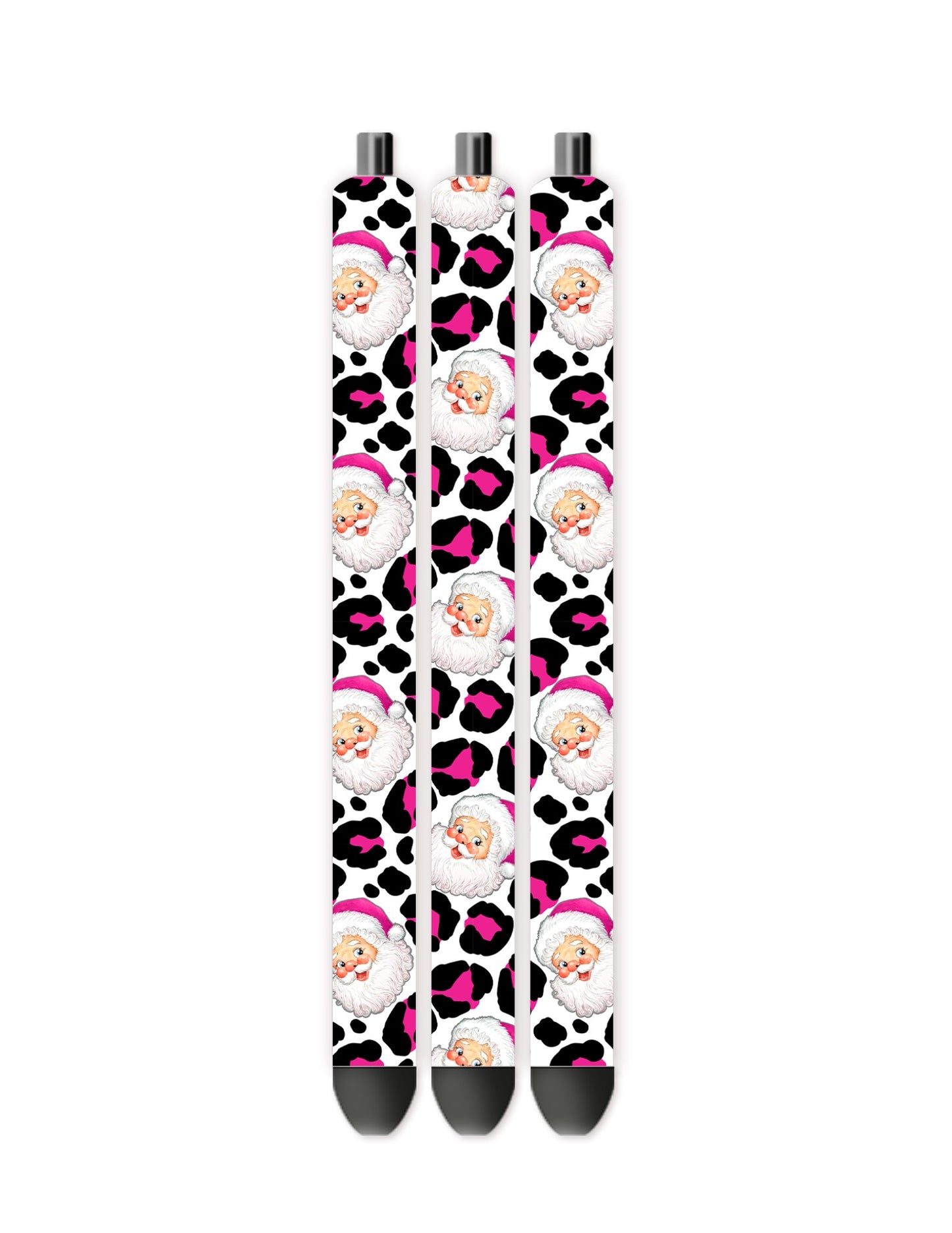 Santa cheetah pink pen wrap