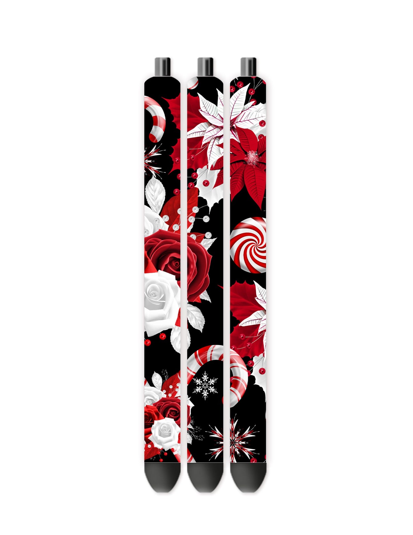 Black, red and white winter pen wrap