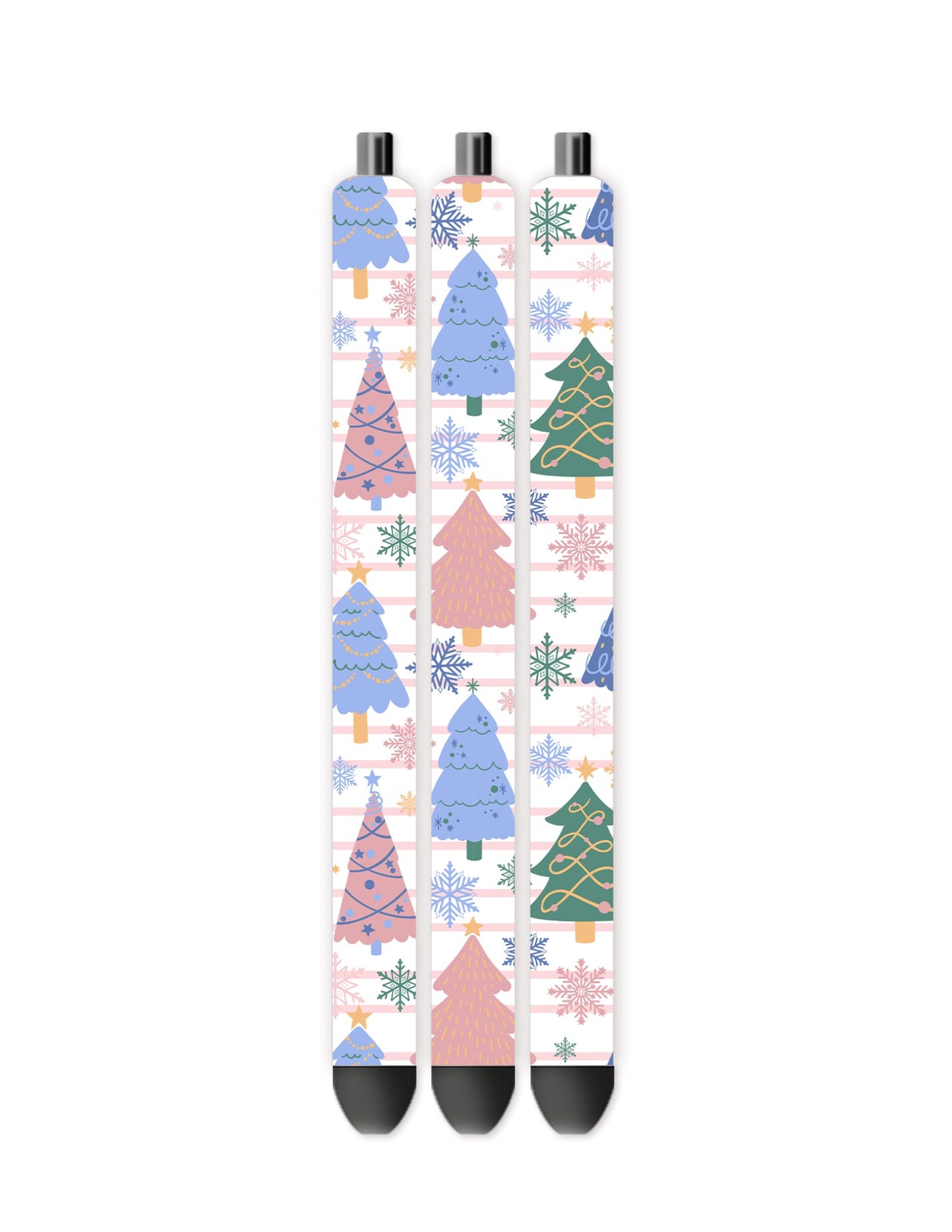 Pastel Christmas tree pen wrap