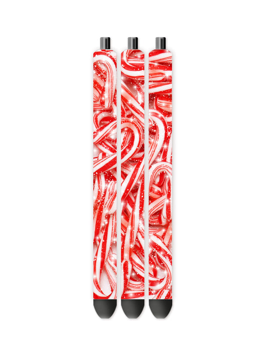 Candy cane pen wrap