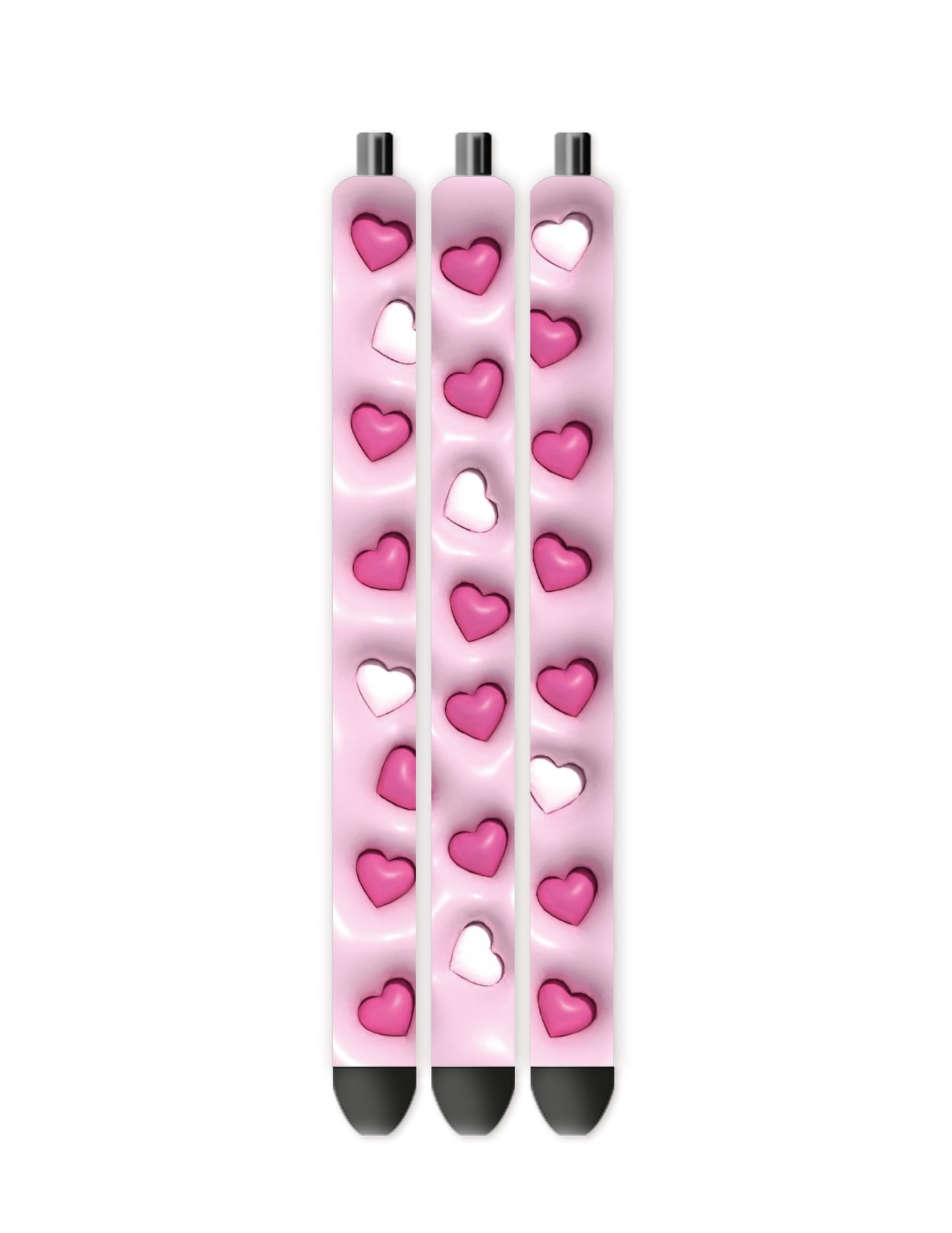 Puffy hearts vinyl pen wrap