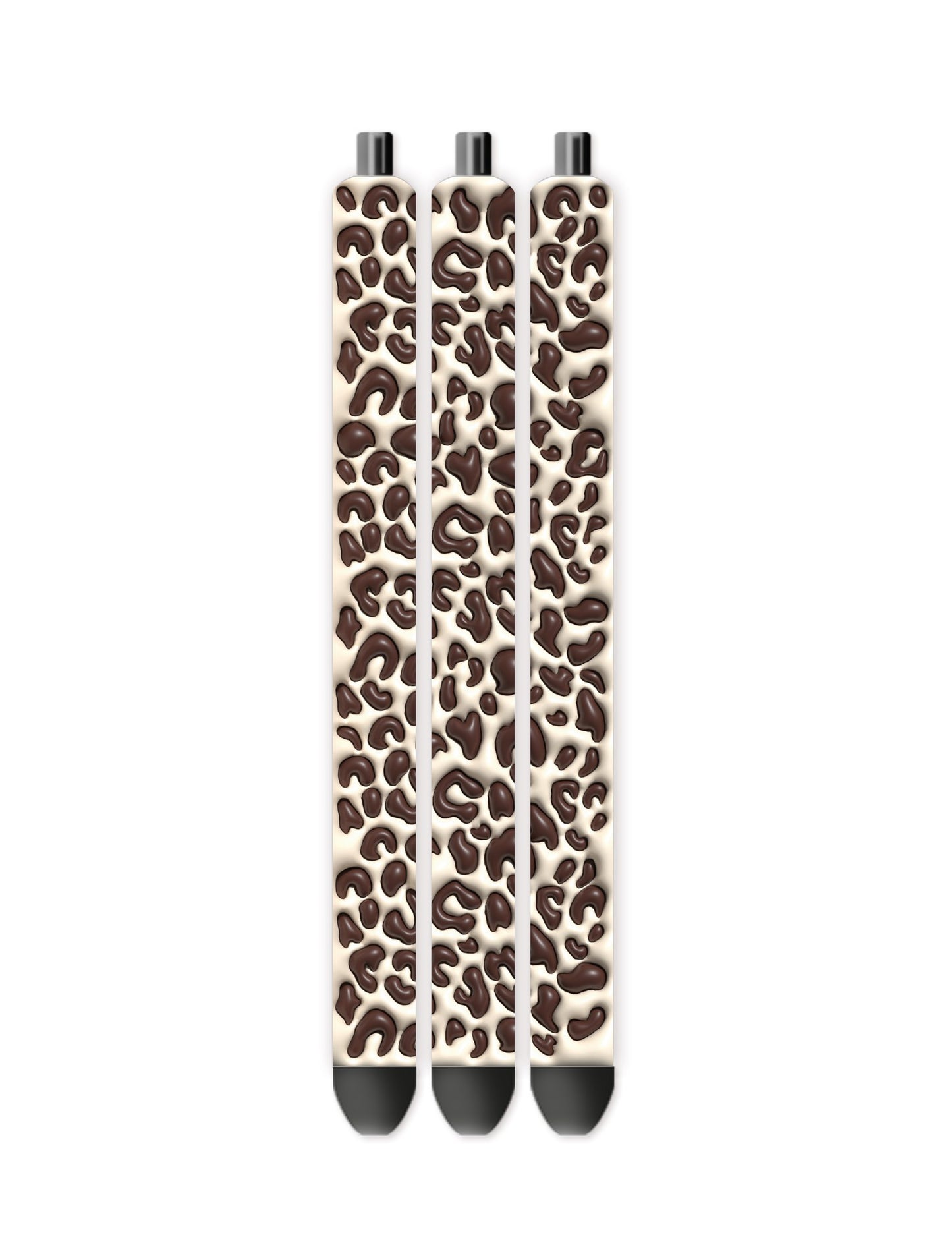 Puffy cheetah print pen wrap