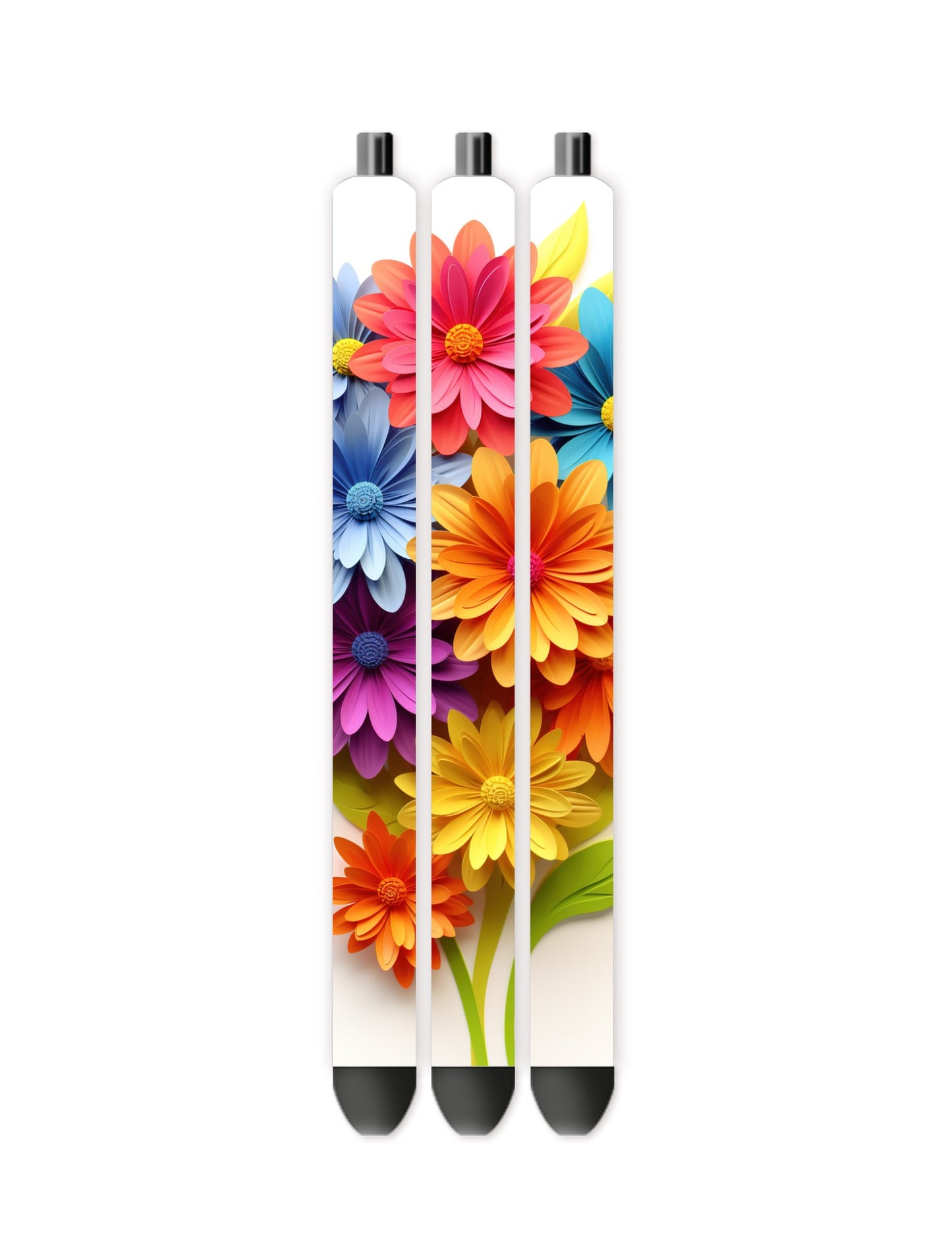 Colorful flowers pen wrap