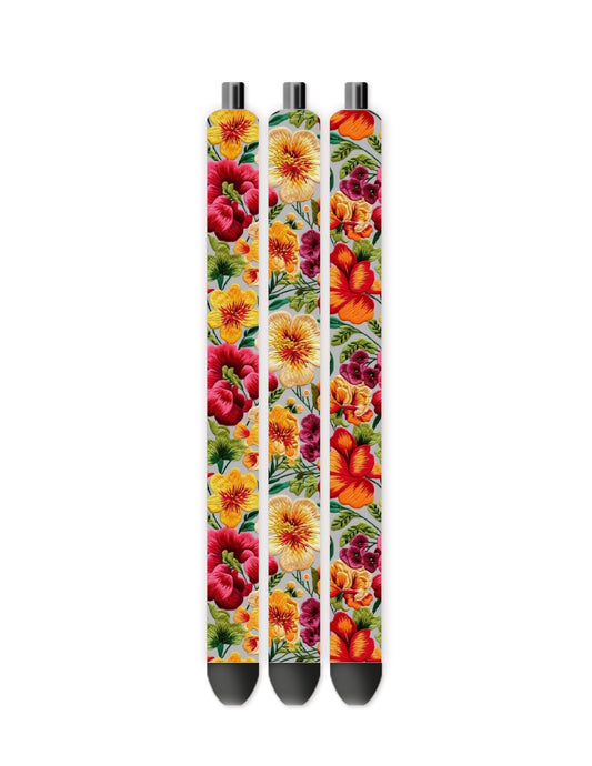 Floral pen wrap