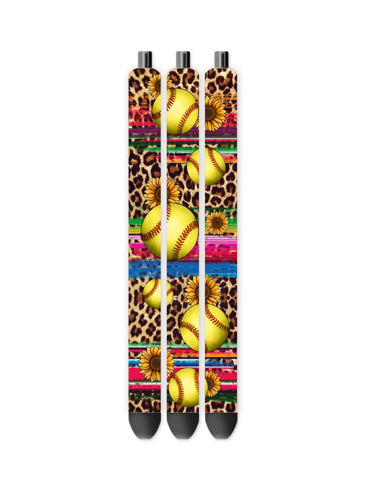 Softball cheetah pen wrap