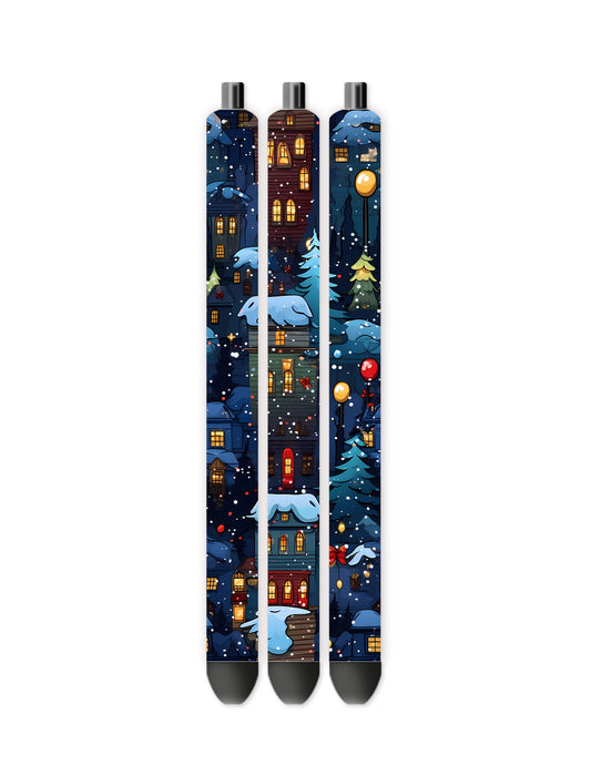 Winter nights village pen wrap