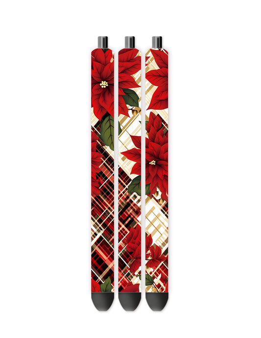 Poinsettia pen wrap