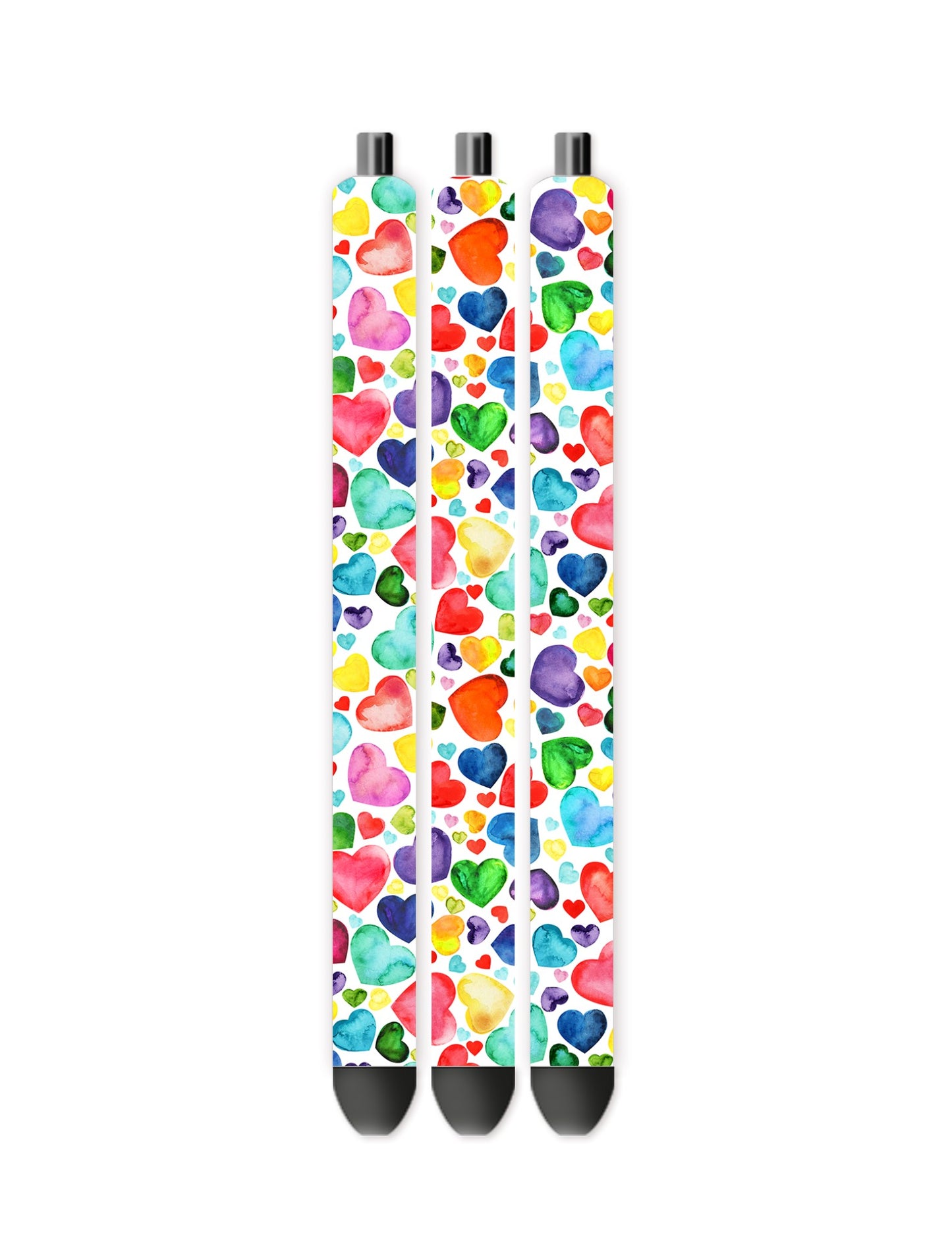 Colorful hearts pen wrap