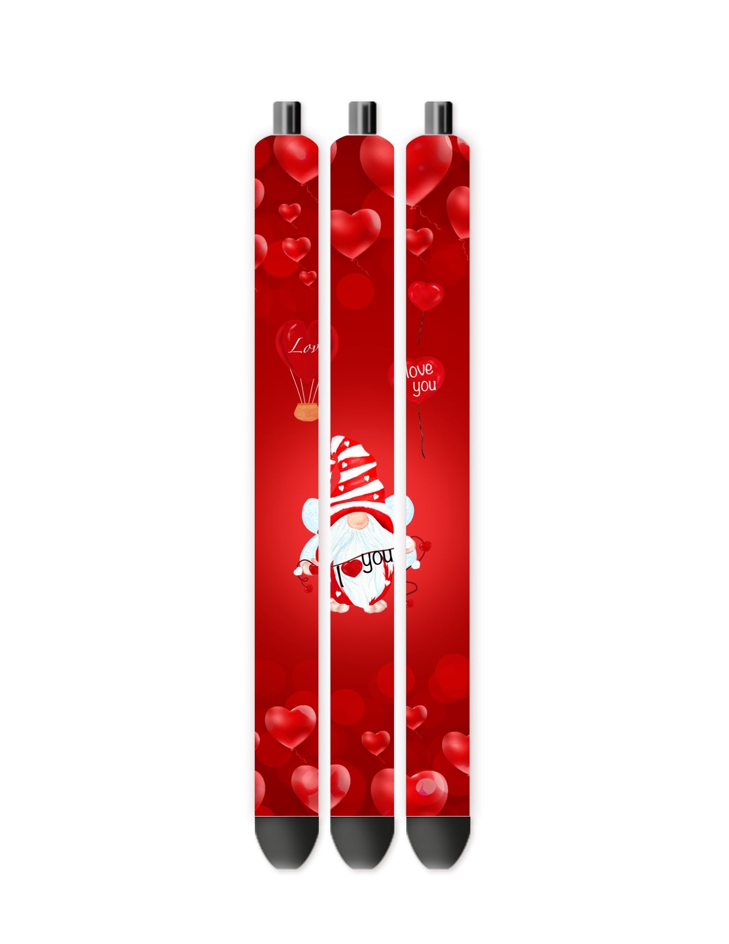 Red gnome valentine pen wrap