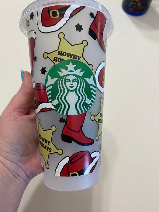 Cowboy Santa cup