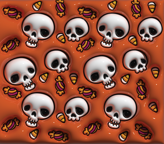 Puffy style Halloween sublimation tumbler print