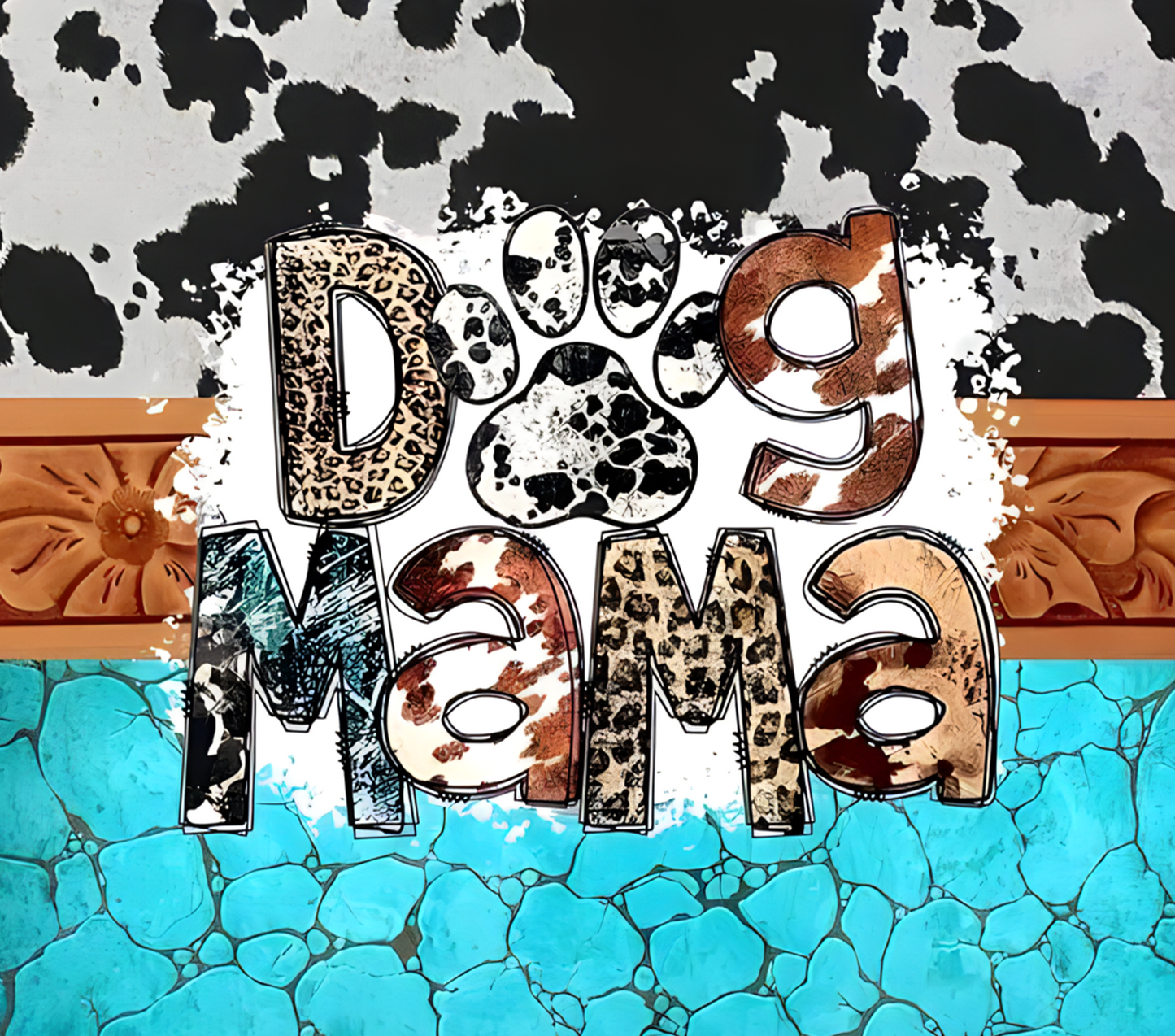 Dog mama sublimation tumbler transfer print