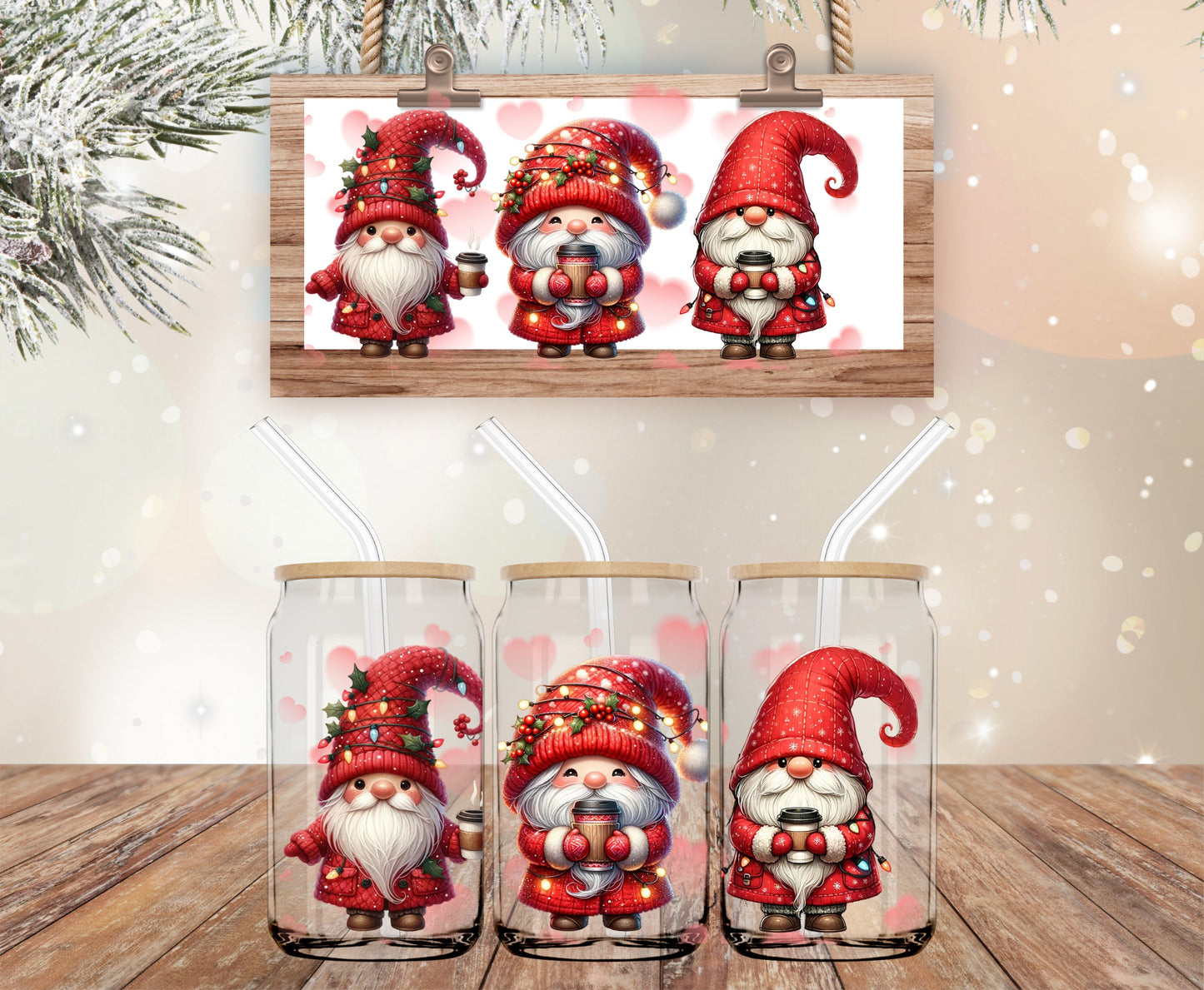 Santa Gnomes UV DTF