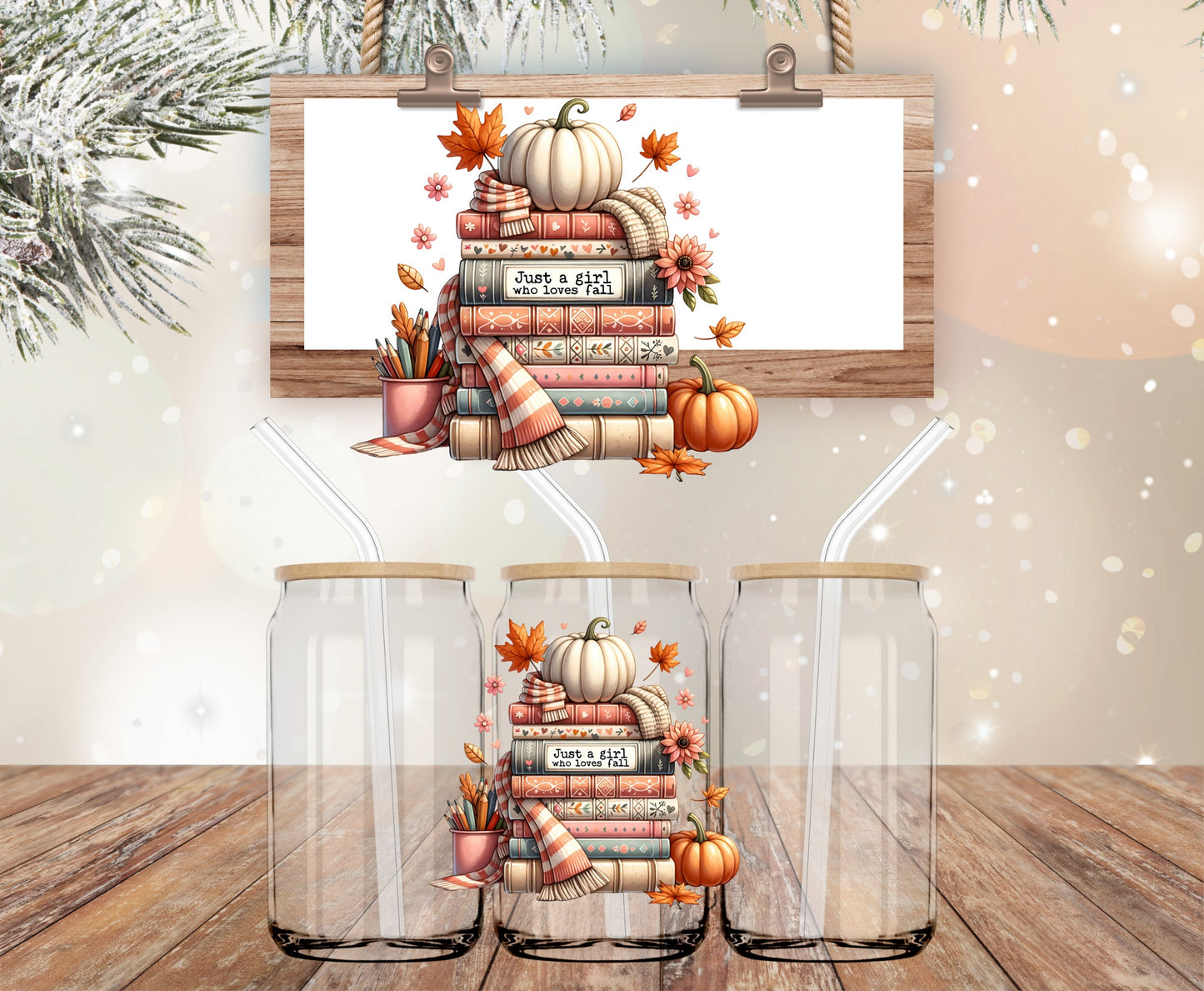 Fall Bookish Vibes 4 inch UV