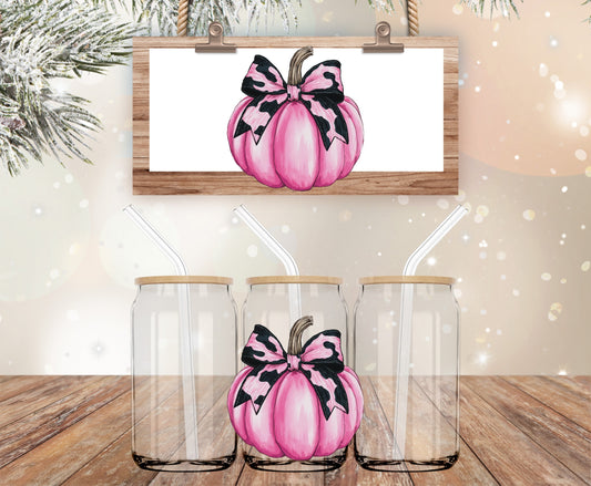 Simple pink pumpkin 4 inch UV