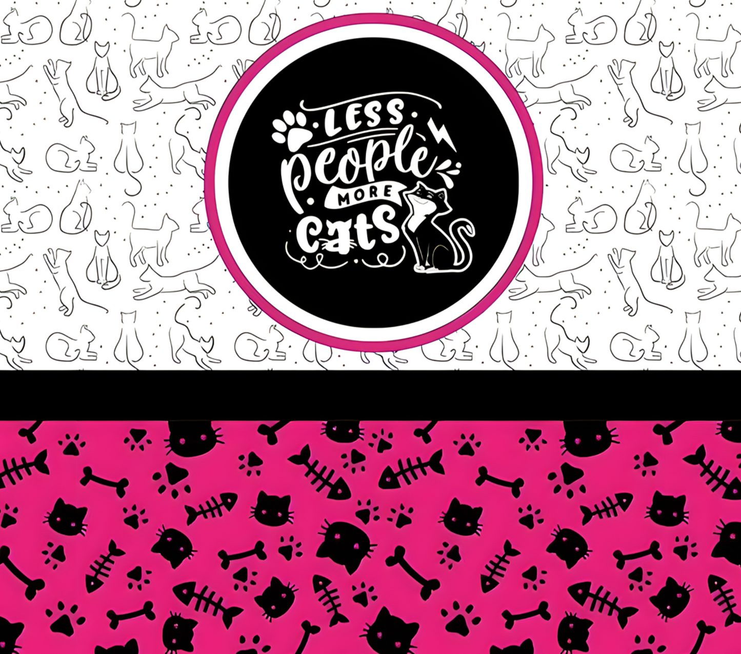 Cat lover 20oz vinyl skinny tumbler wrap