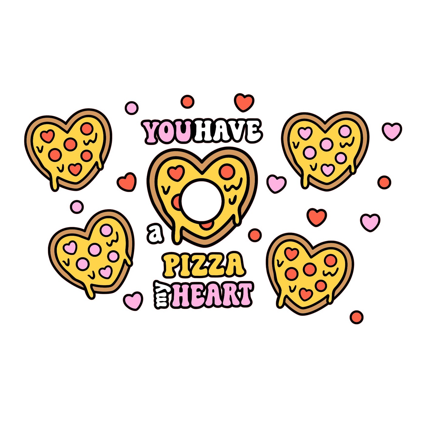 Pizza my heart Starbucks Valentine cup wrap