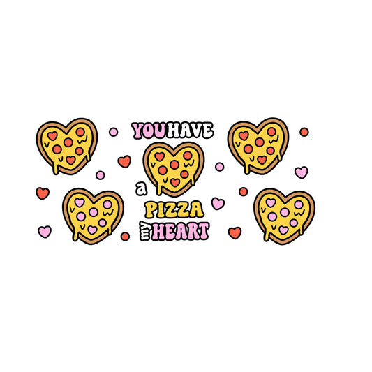 Pizza my heart Valentine libbey wrap