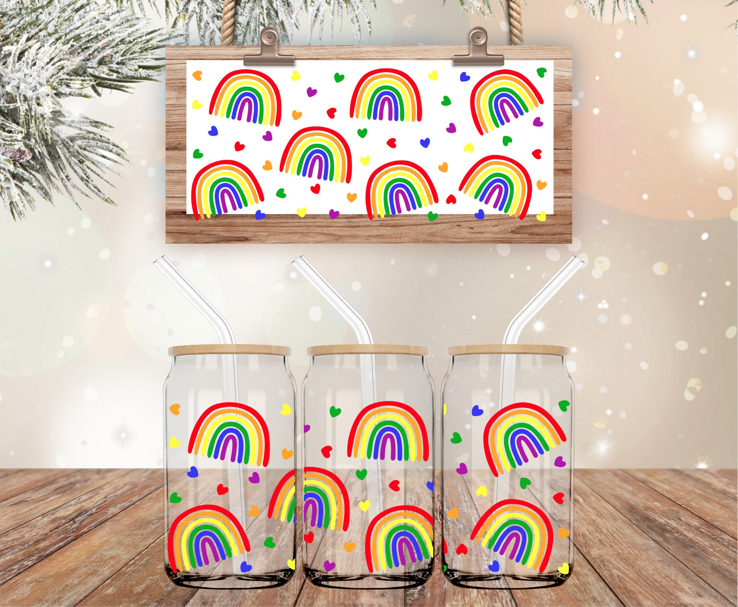 Rainbow libbey glass wrap