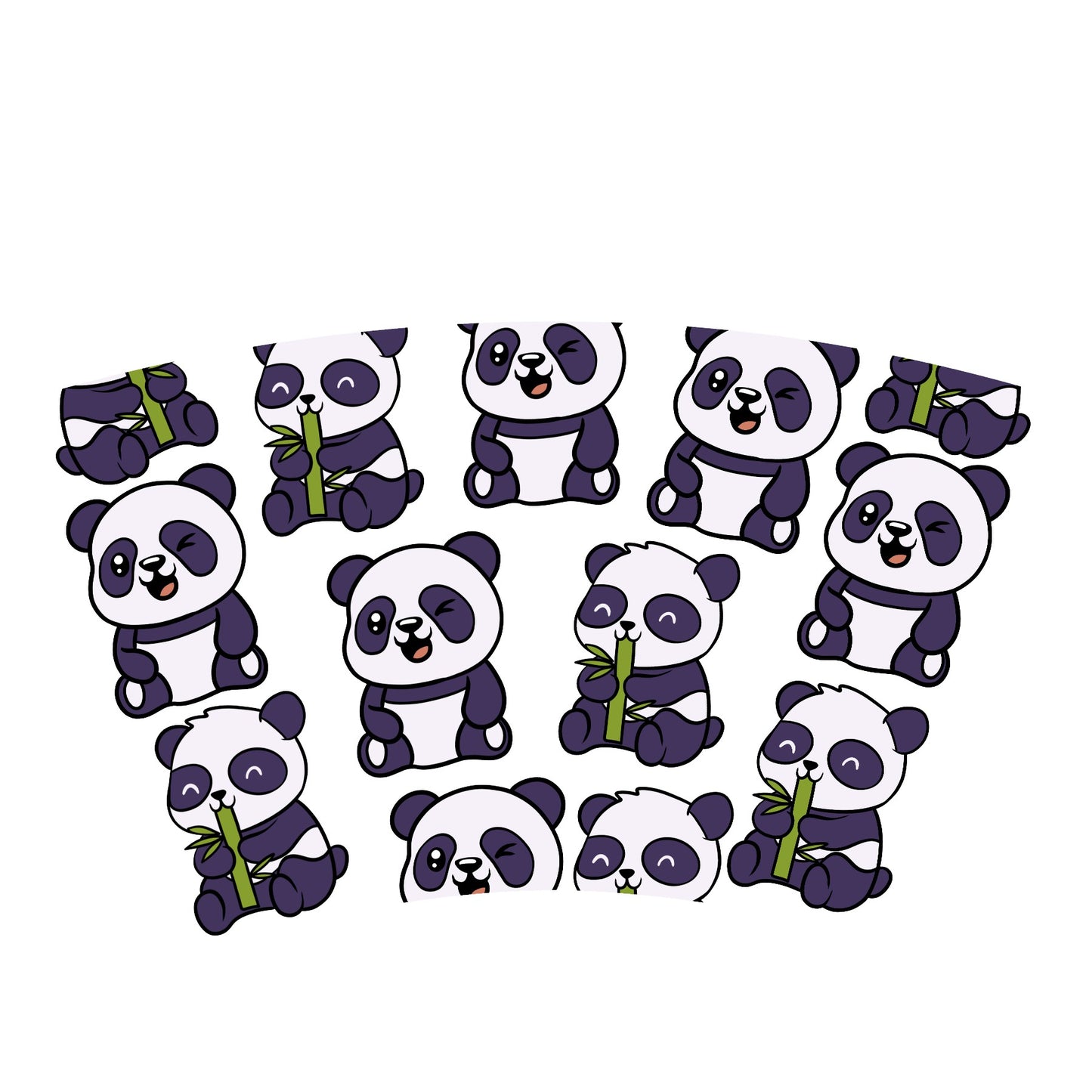 Panda bear no hole cup wrap