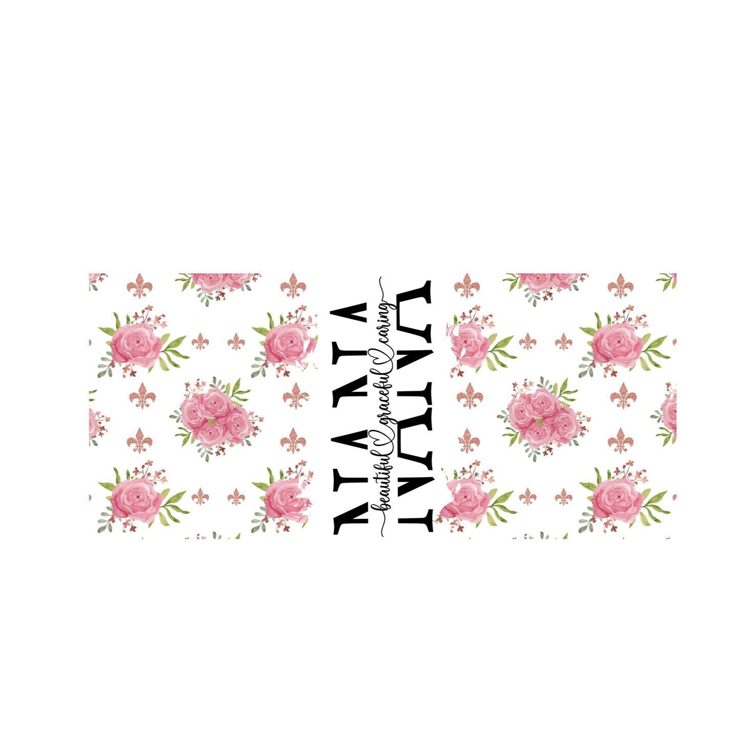 Floral Nana sublimation print for glass