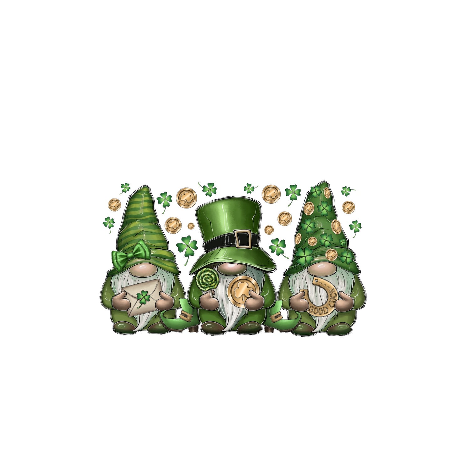 St Paddy's day gnomes sublimation transfer print