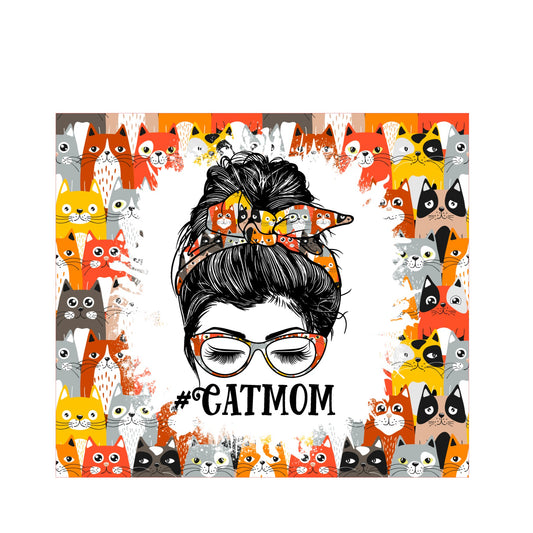 Cat mom 20 oz sublimation tumbler print