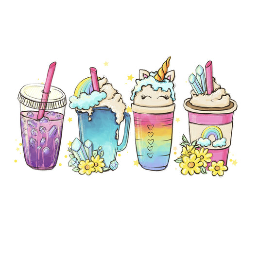 Unicorn drinks sublimation transfer