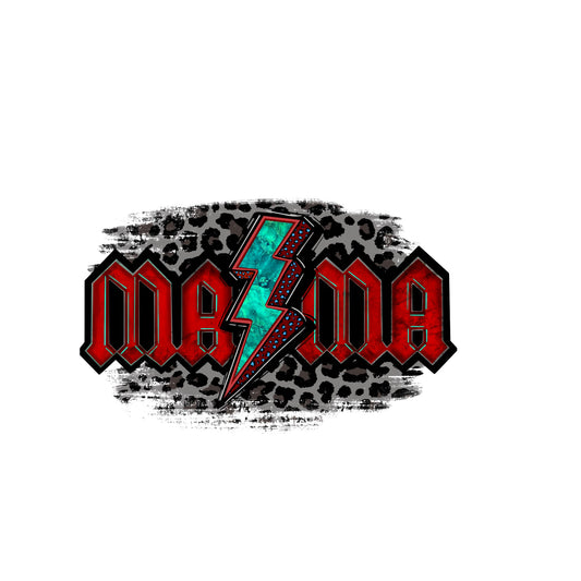 Mama cheetah lightning bolt sublimation transfer