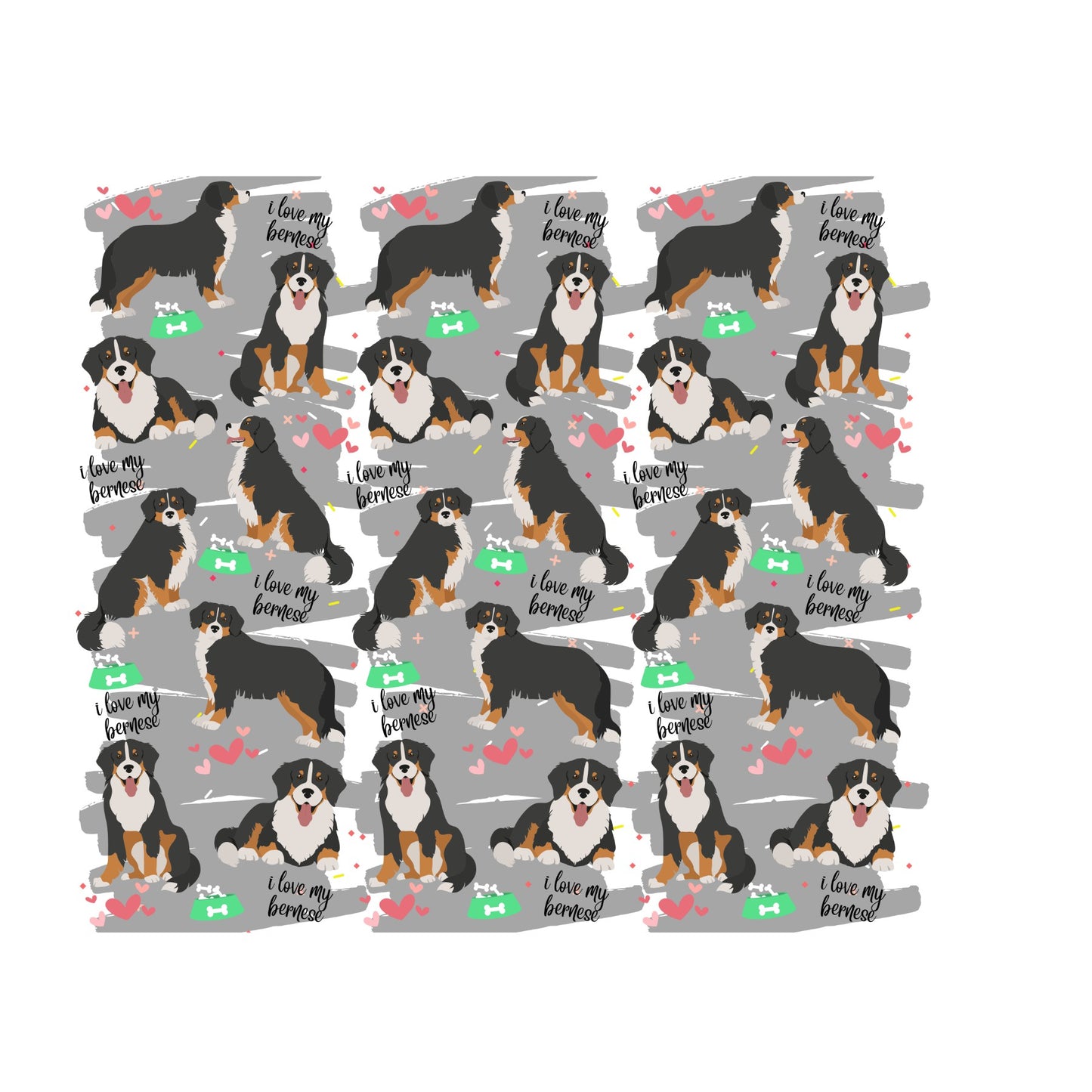 Bernese mountain dog sublimation 20 oz tumbler print