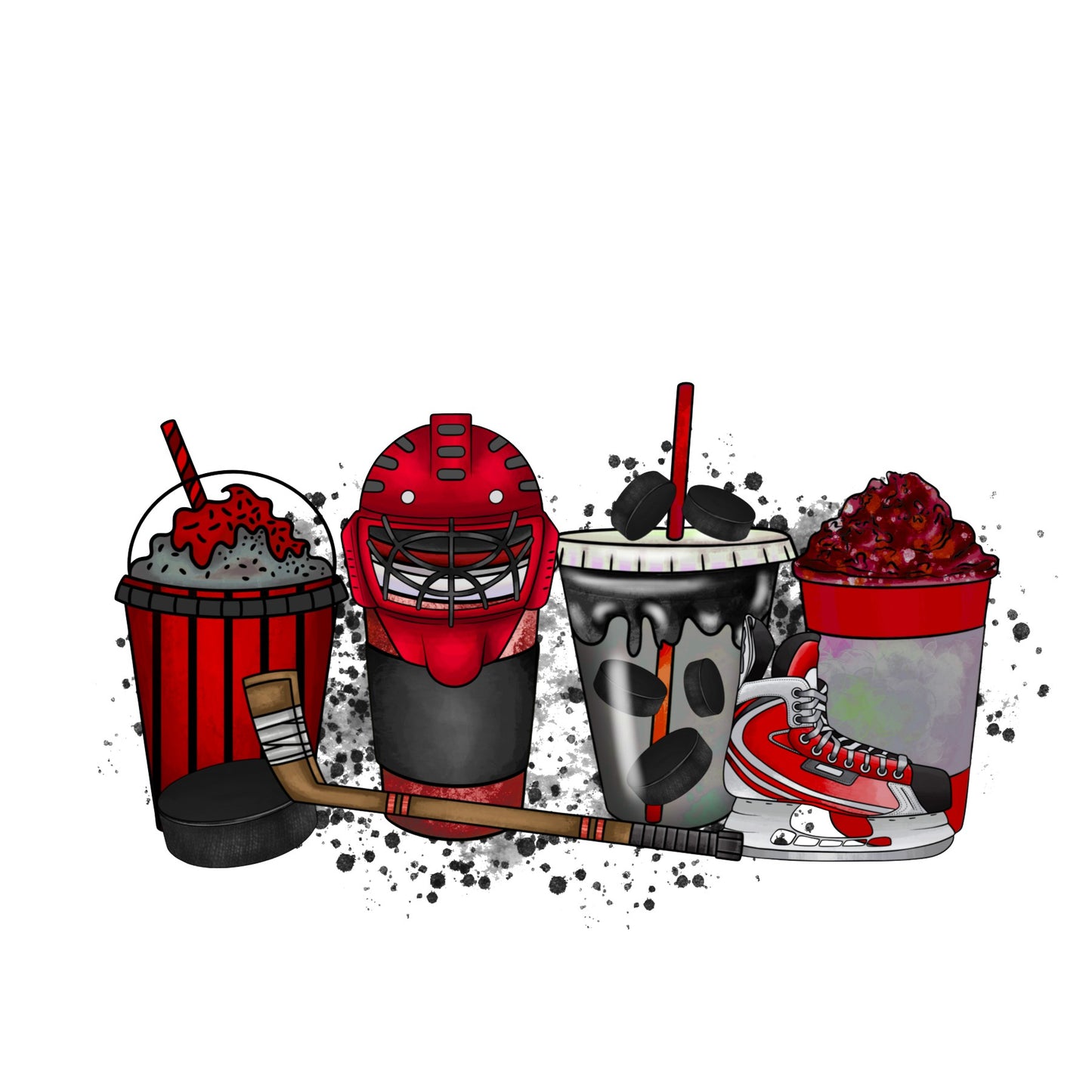 Hockey drinks sublimation transfer