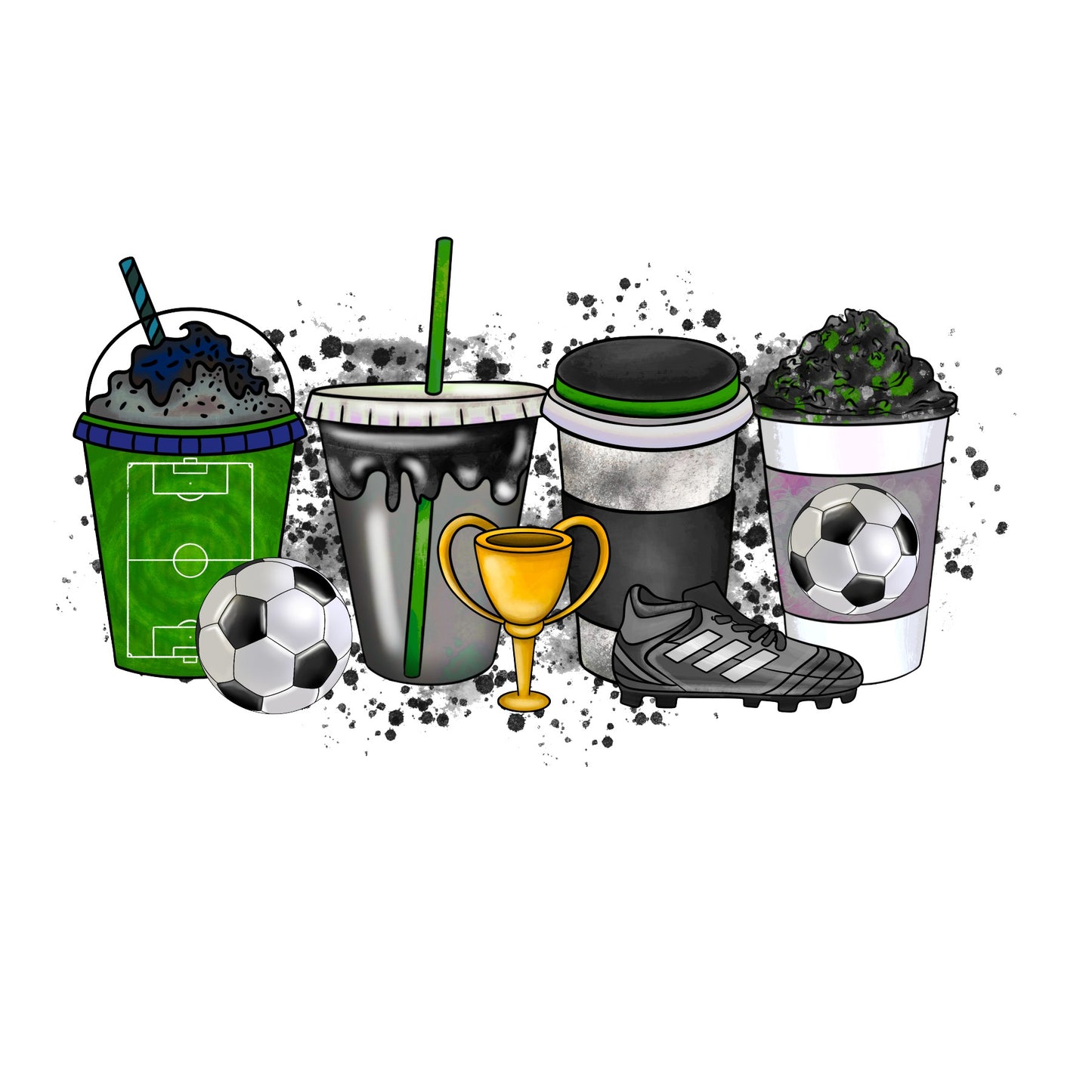 Soccer drink sublimation transfer