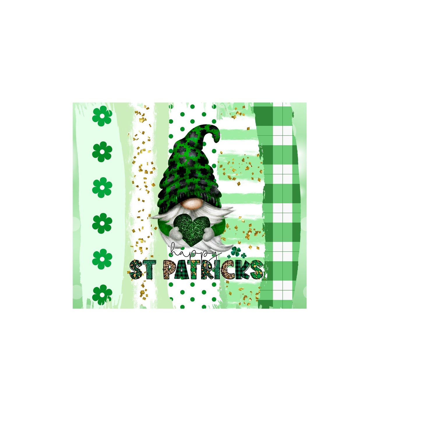 St Patrick's day gnomes sublimation tumbler print