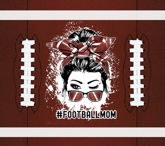 Football mom 20 oz skinny sublimation  transfer