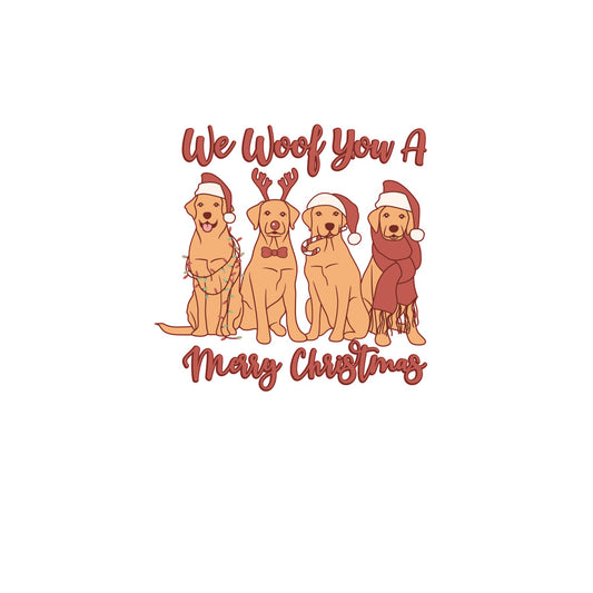 Merry dog Christmas sublimation transfer print