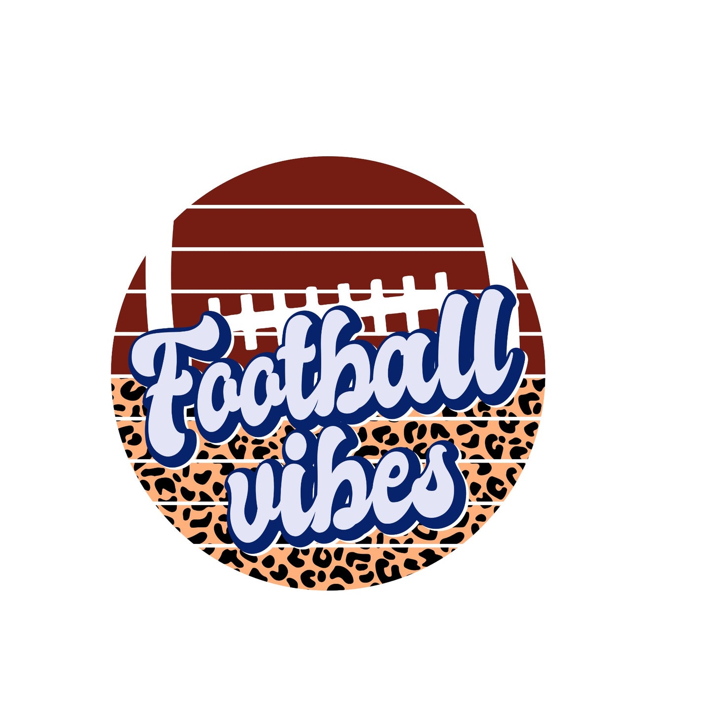 Football vibes sublimation transfer print