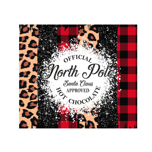 North pole hot chocolate 20oz tumbler wrap.  Christmas 20oz skinny wrap