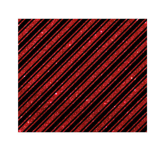 Black and red holiday Christmas stripes 20oz tumbler wrap.  20oz skinny Christmas wrap