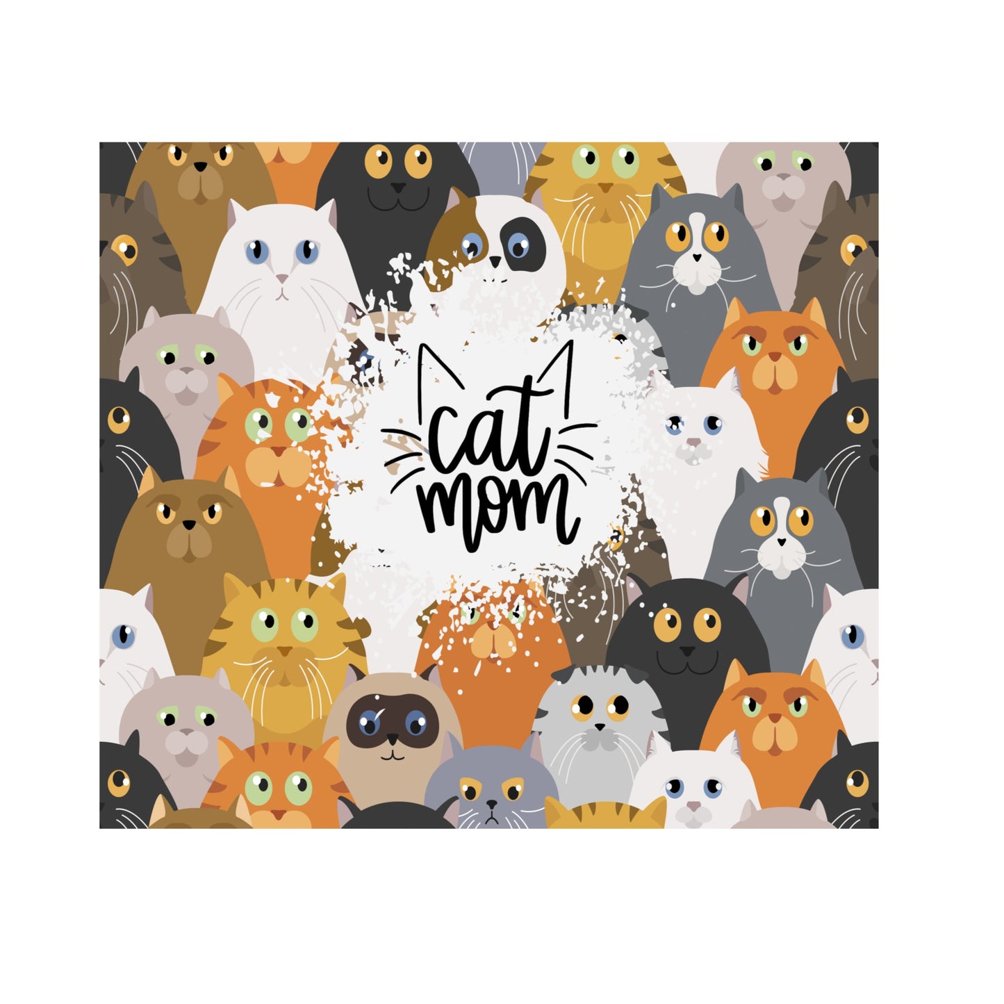 Cat mom 20oz skinny tumbler wrap