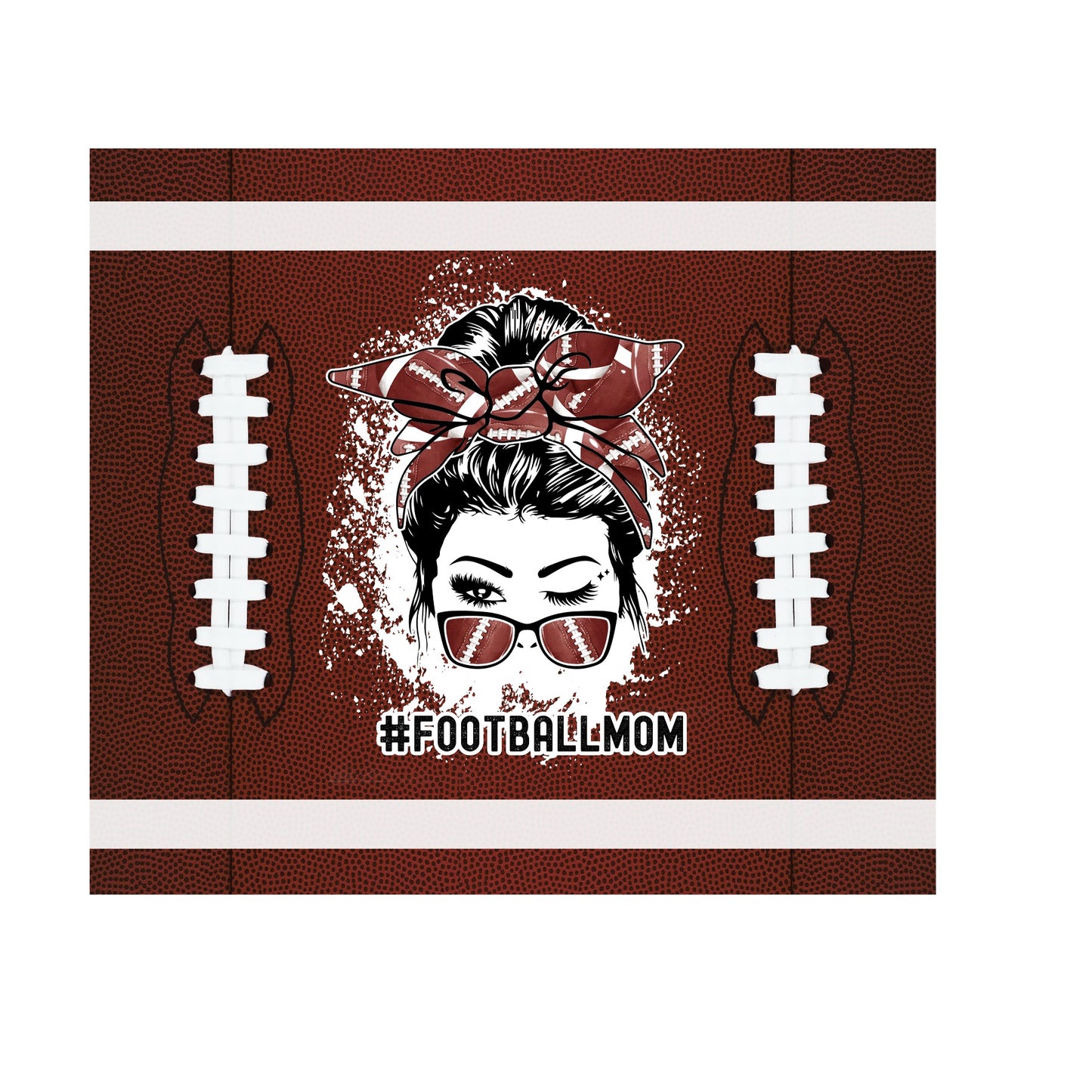 Football mom 20oz Skinny tumbler wrap