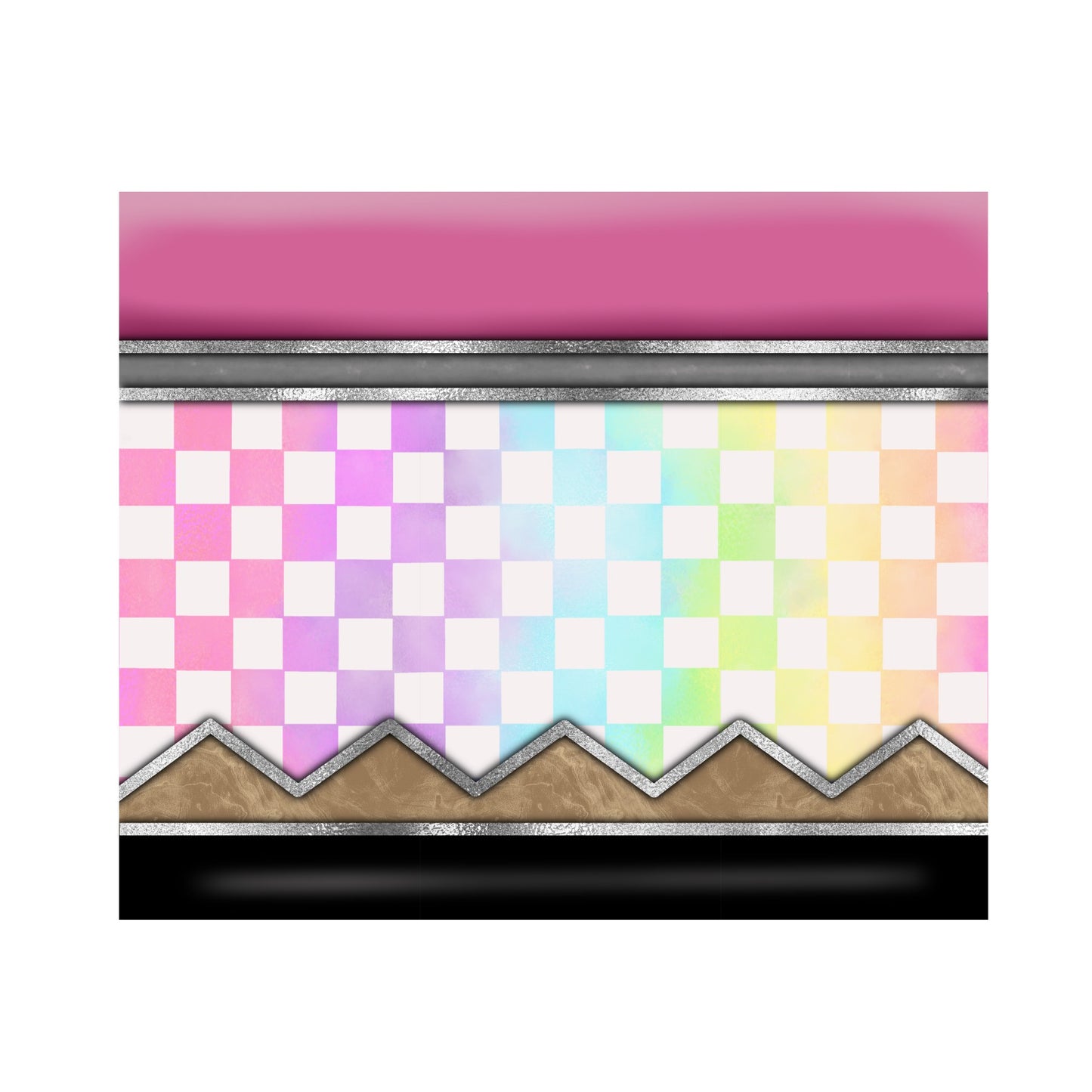 Pencil pastel checkerboard 20oz vinyl tumbler