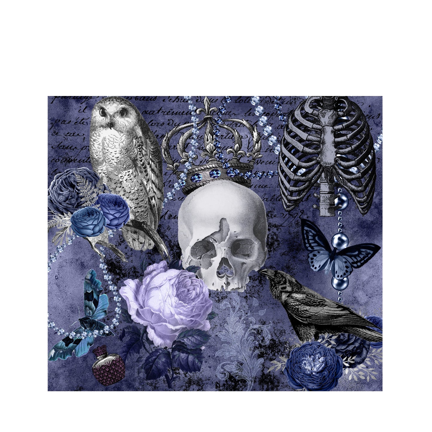 Skull purple scene sublimation tumbler print