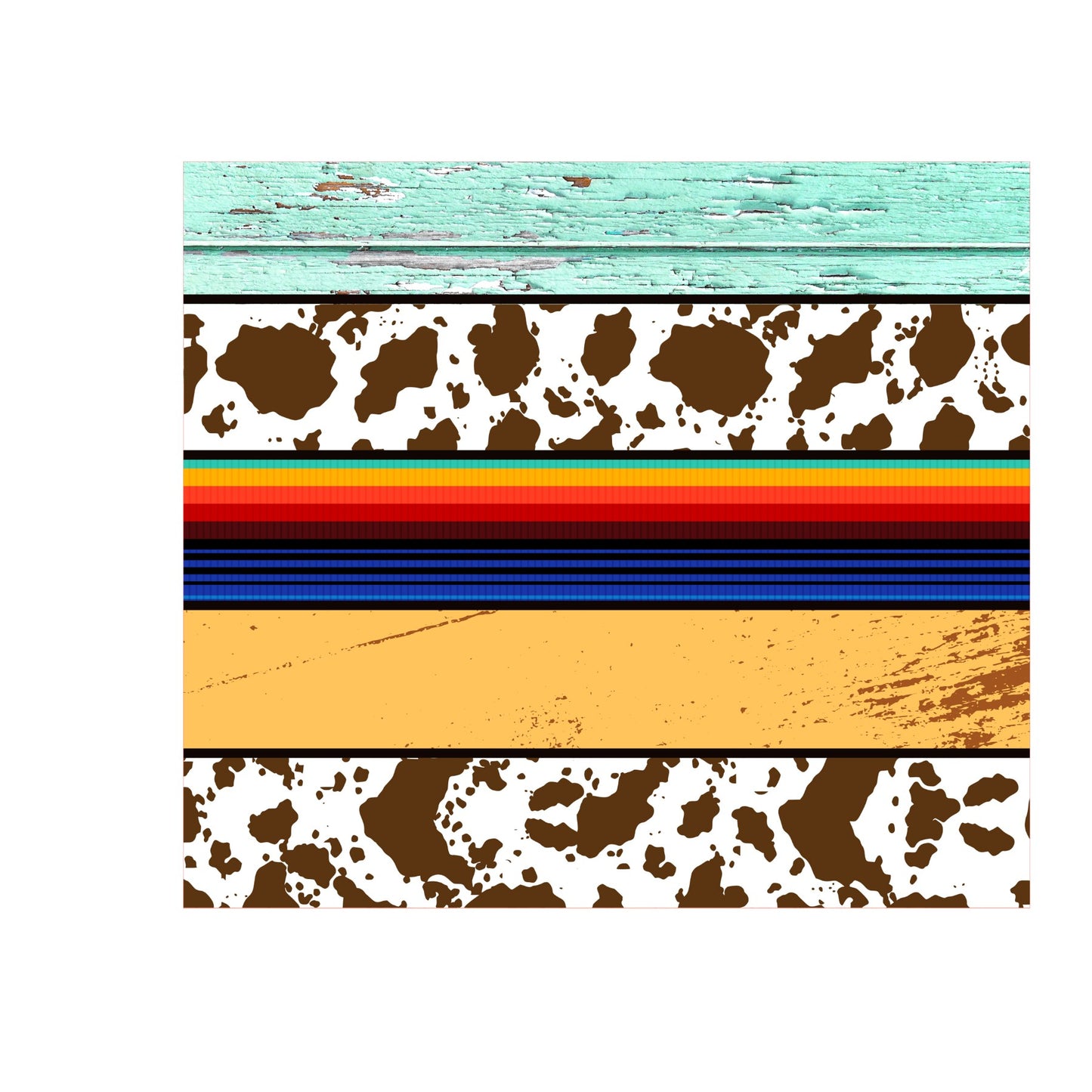 Southwestern style serape style 20oz skinny tumbler wraps