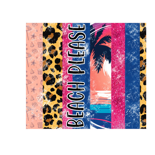 Beach please 20oz skinny tumbler vinyl wrap.  Beach 20oz skinny wrap