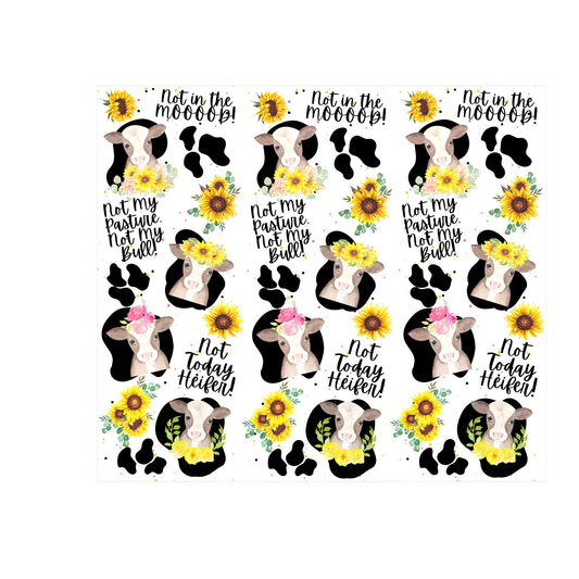 Cow print 20oz skinny tumbler wrap