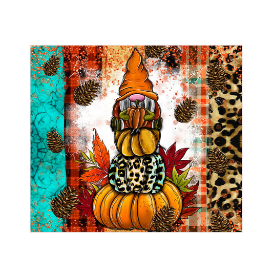 Fall pumpkin gnome 200z skinny tumbler wrap